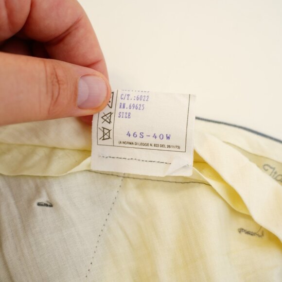 Cesarani Wool Gray Plaid W/ Blue Windowpane 2 Piece Suit 46R 40 / 25.5 Short Leg - Picture 6 of 16